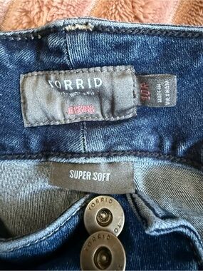 torrid Dark Indigo Denim Skirt with Branded Buttons